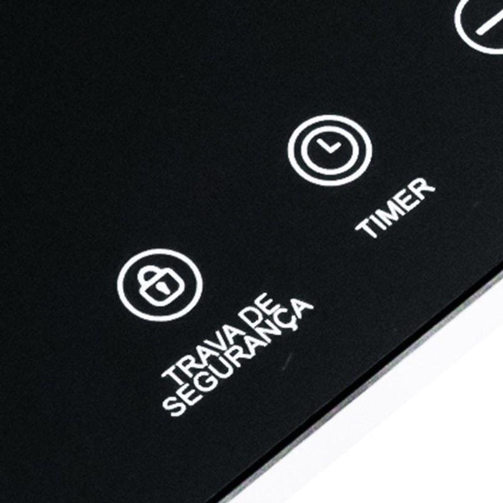 Cooktop Portátil De Indução 2 Zonas Preto 110V - 10