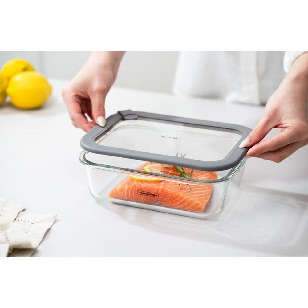 Pote De Vidro Tramontina Vittra 1,05 Litros Com Tampa Hermética De Silicone - 2