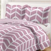 Kit Cobre Leito Colcha Daily King 3 Peças Dupla Face Estampado - Modelo 68 - 100% Poliéster - 2