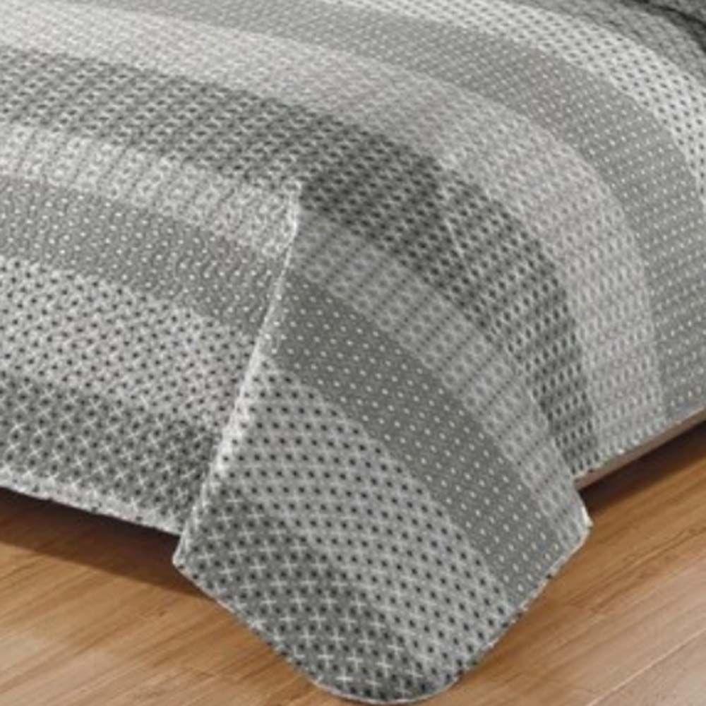 Kit Cobre Leito Colcha Daily King 3 Peças Dupla Face Estampado - Modelo 69 - 100% Poliéster - 3