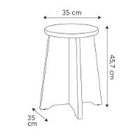 Banqueta Baixa Tramontina Em Madeira Pinus Natural Envernizada - 2