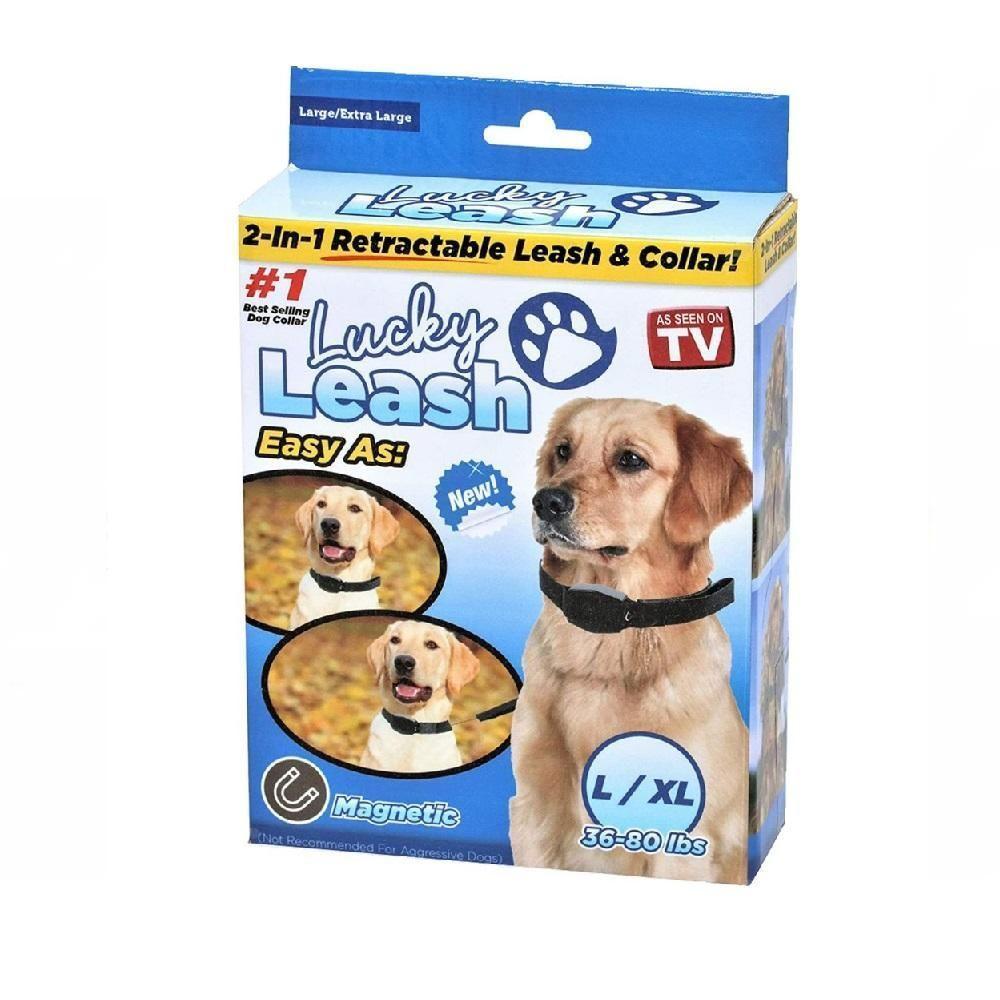 Guia Coleira Magnetica Cachorro 2 Em 1 Retratil Alca Caes Gatos Treinamento Adestramento Lucky Leash - 4