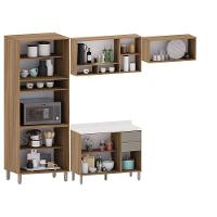 Cozinha Modulada Compacta 4 Peças Com Tampo E Espaço Para Avelã/fumê - 3