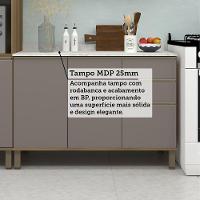 Cozinha Modulada Compacta 4 Peças Com Tampo E Espaço Para Avelã/fumê - 7