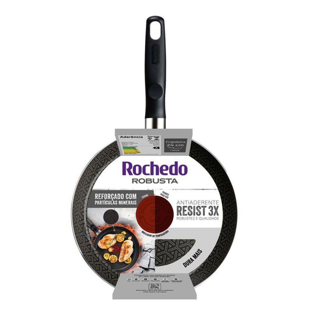 Frigideira Rochedo Robusta 24cm Grafite - 4