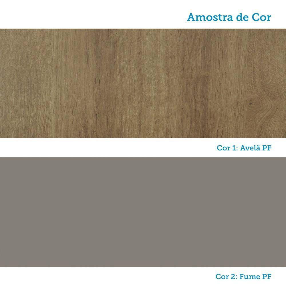Paneleiro 70cm 3 Portas Com Espaço Para Forno E Micro-onda D Avelã/fumê - 7