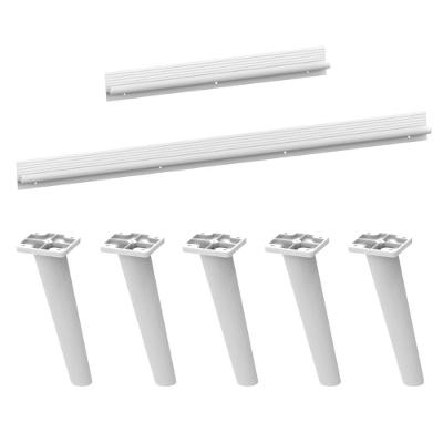 Kit 2 Puxadores Com 5 Pés Palito Retrô Para Balcão Cozinha 105cm Veneza Multimóveis Mp2306 Branco Branco