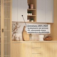 Cozinha Completa 100% Mdf 8 Peças Aura Luciane Móveis Carvalho/carvalho/cinza Cristal - 5