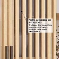 Cozinha Compacta 100% Mdf 5 Pçs Aura Luciane Móveis Carvalho Uv/cinza Cristal Pet - 7