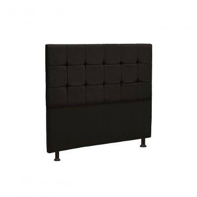 Cabeceira Estofada Cama Box Casal 160cm Quadrados - Mhs Preto