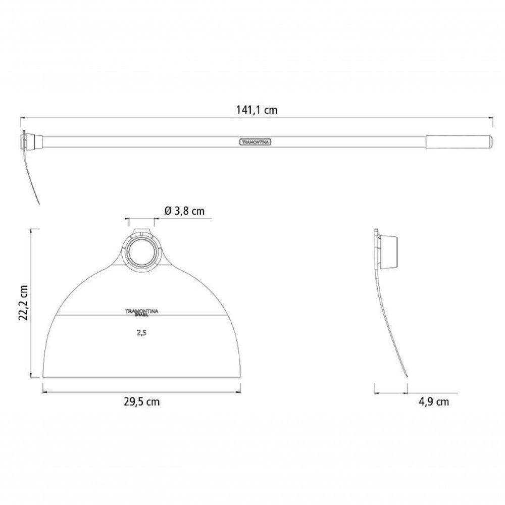 Enxada Larga 2.5 Tramontina Com Cabo Metálico 140cm - 2