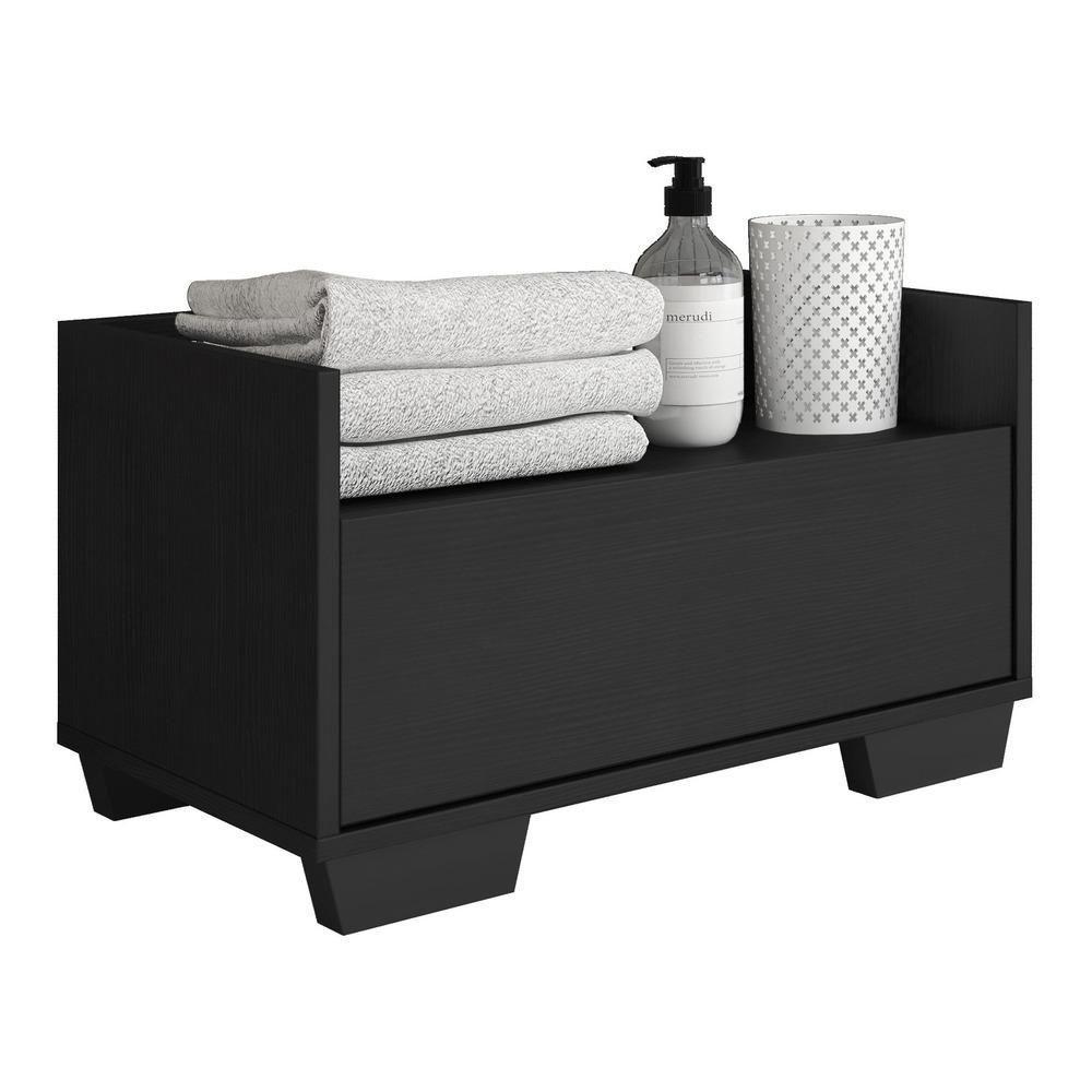 Gabinete Armário Banheiro 60 Cm com Pés Multimóveis Preto - 2