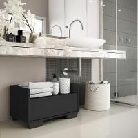 Gabinete Armário Banheiro 60 Cm com Pés Multimóveis Preto - 6