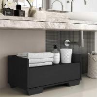Gabinete Armário Banheiro 60 Cm com Pés Multimóveis Preto - 7