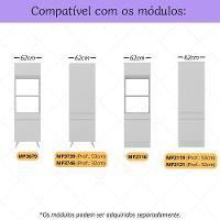 Kit 2 Puxadores Com 4 Pés Palito Retrô Para Paneleiro 62cm Veneza Multimóveis Mp2310 Branco Branco - 2