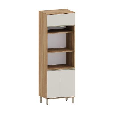 Paneleiro 70cm 3 Portas Com Espaço Para Forno E Micro-onda D Avelã/areia