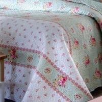 Kit Cobre Leito Colcha Daily Casal 3 Peças Dupla Face Estampado - Floral 58 - 100% Poliéster - 3