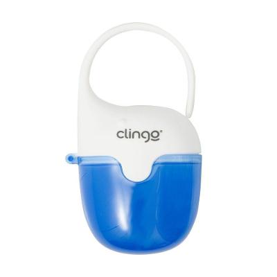 Porta Chupetas Clingo Baleia Colorida - Azul Marinho
