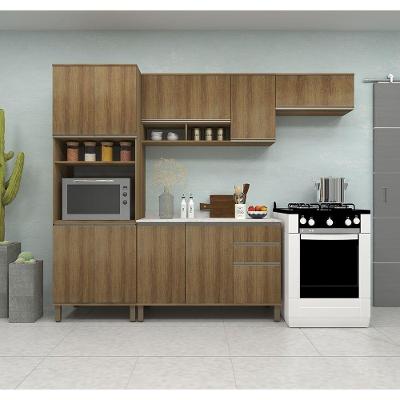 Cozinha Modulada Compacta 4 Peças Com Tampo E Espaço Para Avelã/avelã