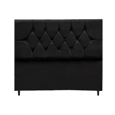 Cabeceira Estofada Cama Box Casal 195cm Geovana - Mhs Preto