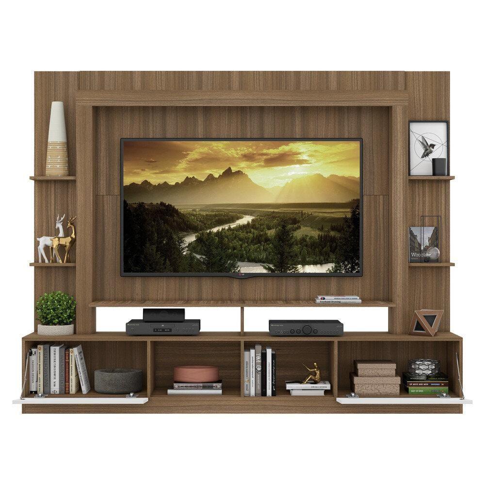 Estante Tv 65" Portas C/ Espelho Oslo Multimóveis V3390 Madeirada/Branca Madeirado/Branco - 4