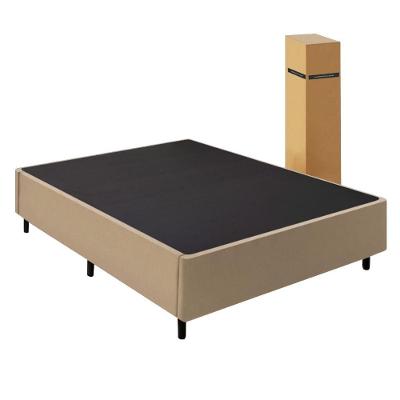 Cama Box Desmontável Com Baú Lateral Casal Para Colchão De 1,38m Sider Bege