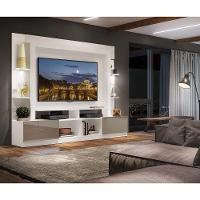 Estante Tv 65" Com Leds Berlim Multimóveis V3392 Branca/Lacca Fumê Branco/Lacca Fumê - 2