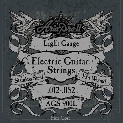 Encordoamento Para Guitarra Leve Flatw .011 Ags900l Aria Pro Ii