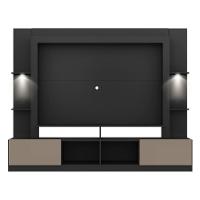 Estante Tv 65" Com Leds Berlim Multimóveis V3392 Preta/Lacca Fumê Preto/Lacca Fumê - 3