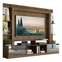 Estante Tv 65" Com Espelho Oslo Multimóveis V3389 Madeirada/Branca Madeirado/Branco - 1