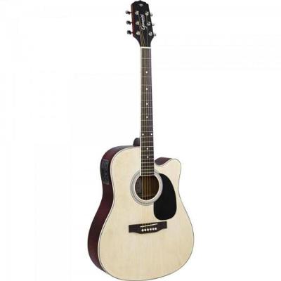 Violão Eletroacustico Dreadnought Aco Gdc-1 Ceq Natural Satin Giannini