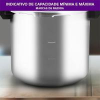 Panela De Pressão De Alta Capacidade Rochedo Pro 20l Alumínio Polido