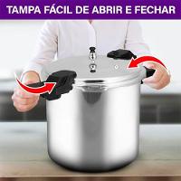 Panela De Pressão De Alta Capacidade Rochedo Pro 20l Alumínio Polido - 5