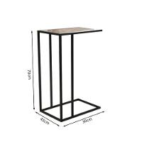 Mesa De Apoio Industrial Elena Industrial Preto Com Tampo De Vidro - 4