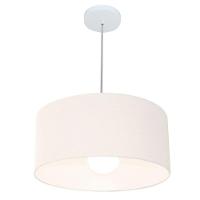 Lustre Pendente Cilíndrico Free Lux Para Mesa De Jantar, Sala, Quarto, Churrasqueira E Balcão. Branca Tam: 50x21cm - 2