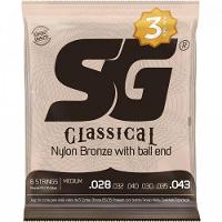 Encordoamento P- Violão Nylon Bronze Medium Pack C- 3 Sg - Pct - 3 - 1