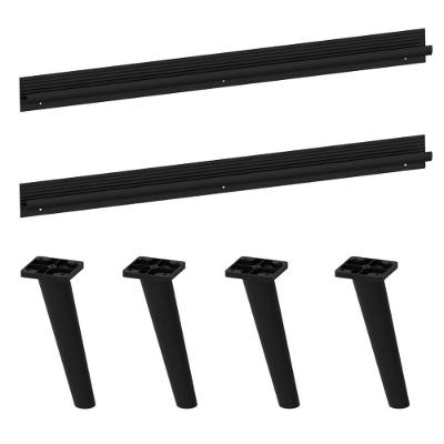 Kit 2 Puxadores Com 4 Pés Palito Retrô Para Paneleiro 62cm Veneza Multimóveis Mp2310 Preto Preto