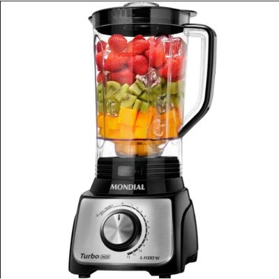 Liquidificador Mondial Turbo 3L 12 Vel 1100W C- Filtro L-1100 - 5877-01 Preto-inox 110V