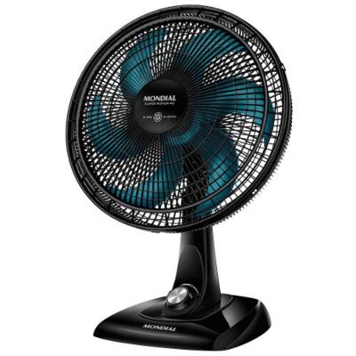 Ventilador de Mesa Mondial 1400W 40cm 6 Pás 3 Velocidades Preto-azul VSP-40-AP 4412-01 110V