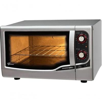 Forno Elétrico de Bancada Fischer Gourmet Grill 44L com Vidro Duplo e Timer Prata 110V