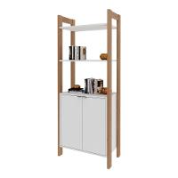 Estante Escritório Multiuso Com 2 Portas Mutimóveis Cr25004 Amêncoa/branca - 5