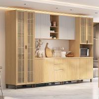 Cozinha Completa 100% Mdf 6 Pçs Aura Luciane Móveis Carvalho/carvalho/cinza Cristal - 1