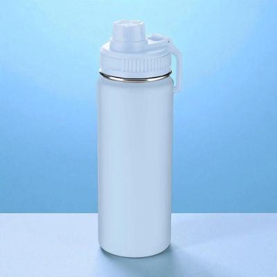 Garrafa Com Alça E Bico 570ml Parede Dupla Azul Ciano