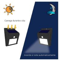 Luz De Led Solar 20 A 100 Leds área Externa Sensor Movimento - 5