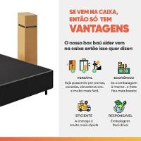 Cama Box Desmontável Com Baú Lateral Queen Para Colchão De 1,58m Sider Preto - 4