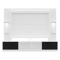 Estante Com Suporte Tv 65" E Leds Berlim Multimóveis V3384 Branca/Preta Branco/Preto - 3