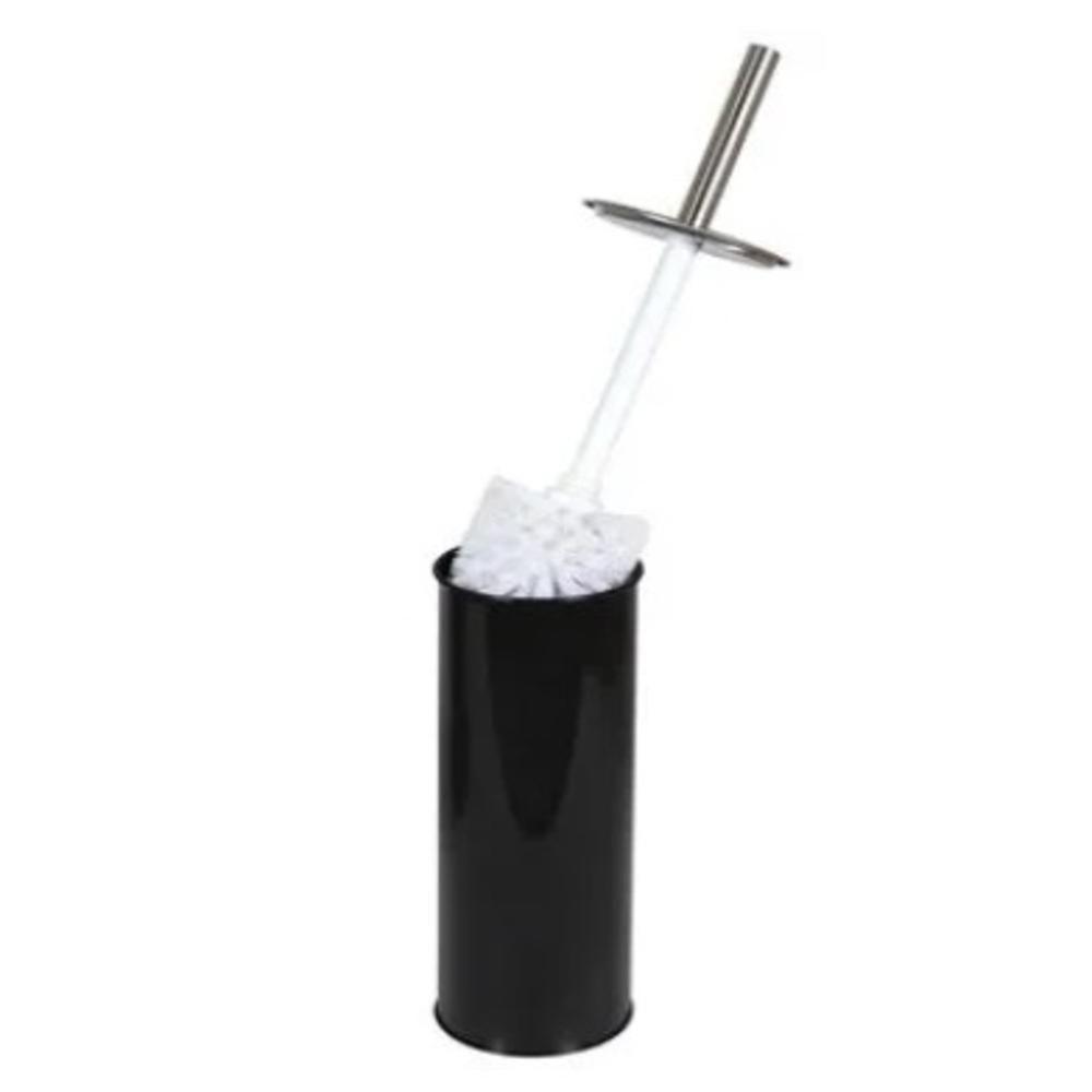 Escova Sanitária Preta Bold Em Inox Com Suporte Luxo Para Limpeza E Higienização Do Vaso Sanitário - 2
