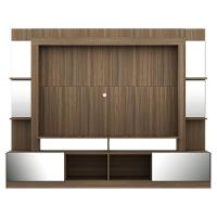 Estante Com Suporte Tv 65" E Espelho Oslo Multimóveis V3381 Madeirada/preta Madeirado/preto - 6
