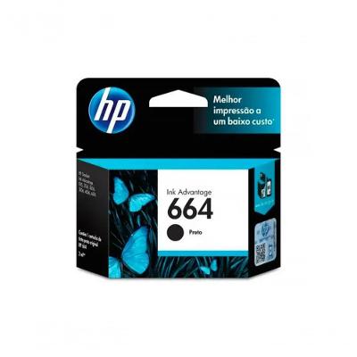 Cartucho Hp 664 Jato De Tinta Preto 2ml - F6v29ab