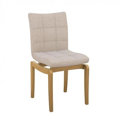 Cadeira Em Madeira Maciça Kappesberg Maya Linho Mesclado Areia